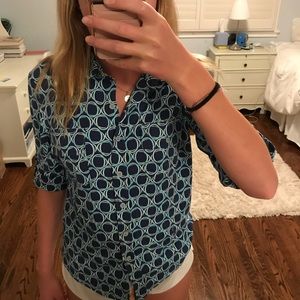 Nice J.McLaughlin blue blouse!